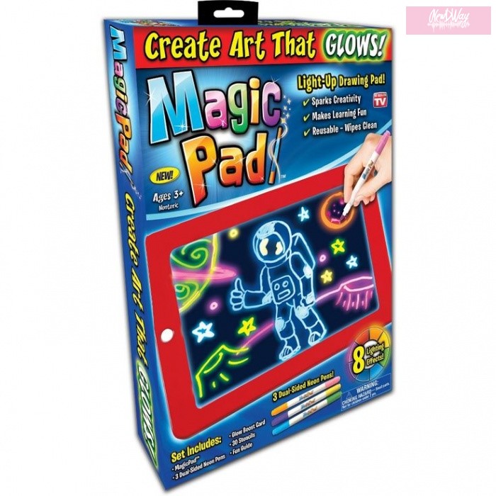 

Доска для рисования Magic Sketchpad Волшебная доска светящаяся TV10019 с фломастерами и трафаретами 8 режимов подсветки (2757)