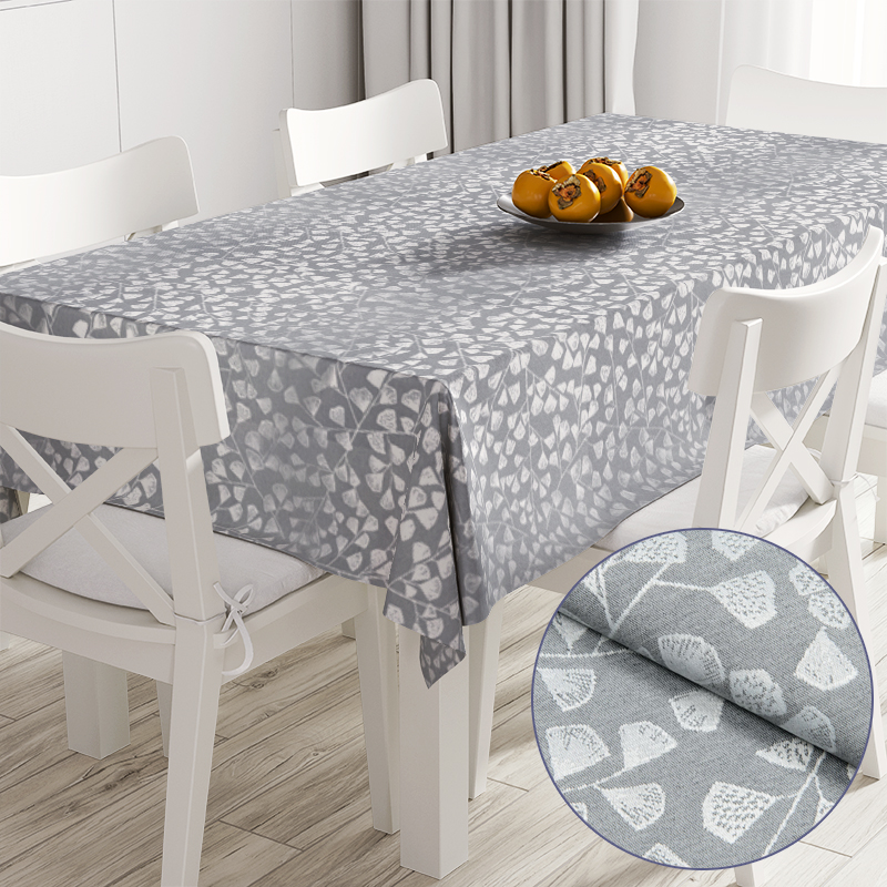 

Скатерть с акриловой пропиткой жаккард Bonard Dark Grey TT170052 140x240