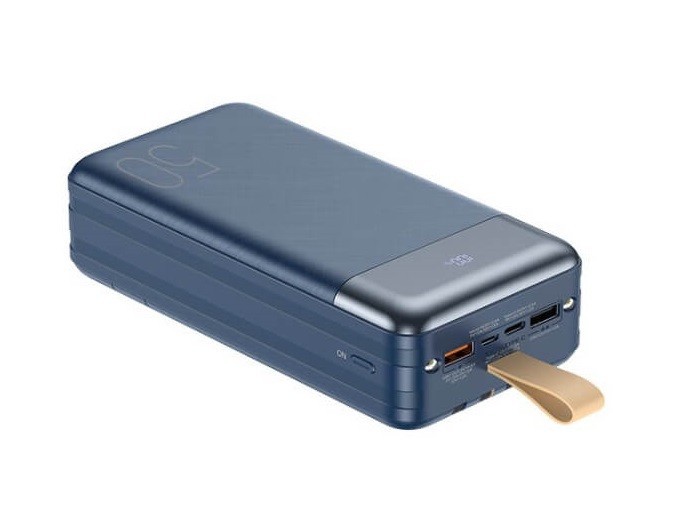 

Powerbank Remax 50000 mAh 22.5W Quick Charge 2xUSB/1xType-C, PD/QC blue