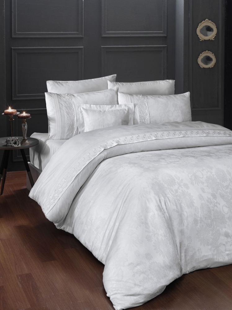 

Комплект постельного белья First Choice VIP Moonlight Satin Евро сатин арт.Buhara Beyaz