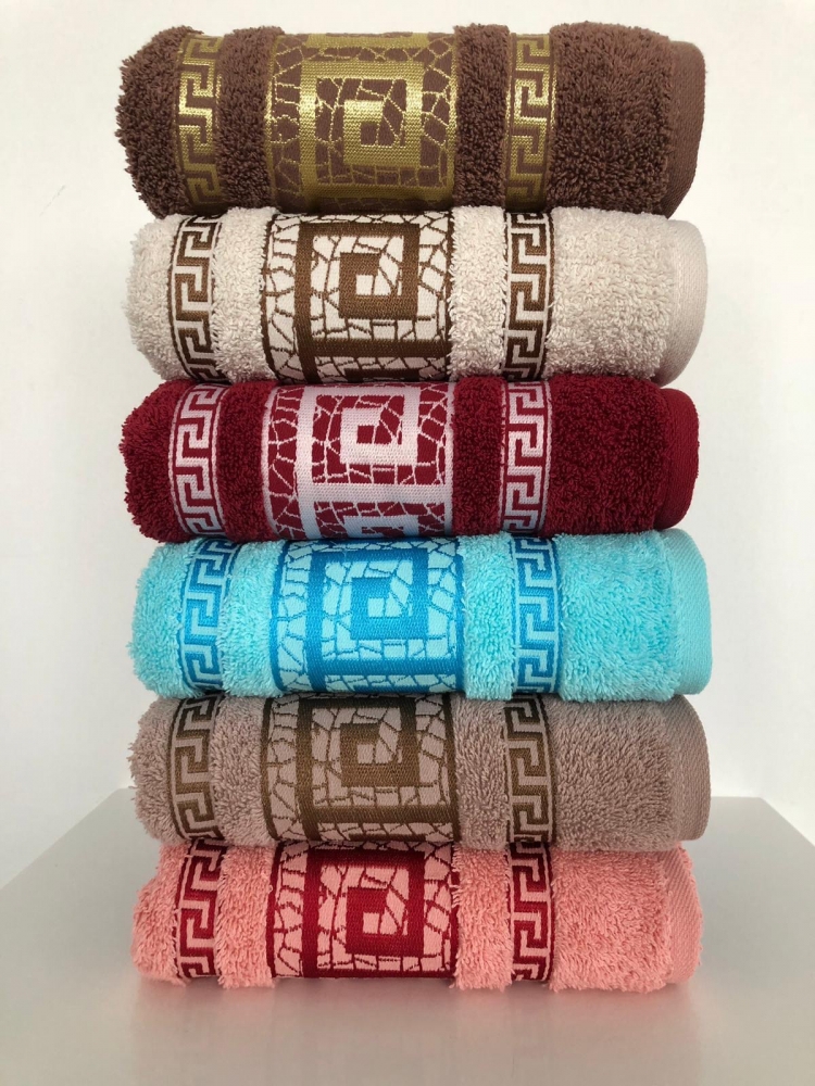 

Набор полотенец для тела Cestepe Vip Cotton 70*140 см махровые банные 6шт арт.Tunay