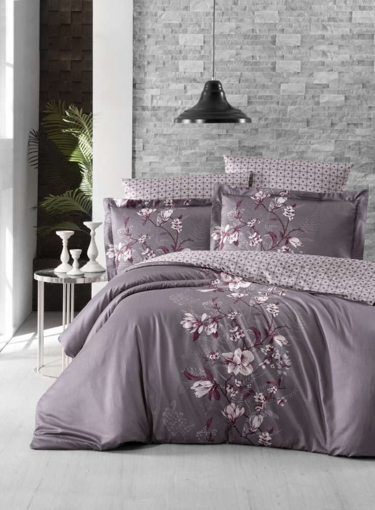

Комплект постельного белья First Choice Satin Cotton Евро сатин арт.Evan Lilac