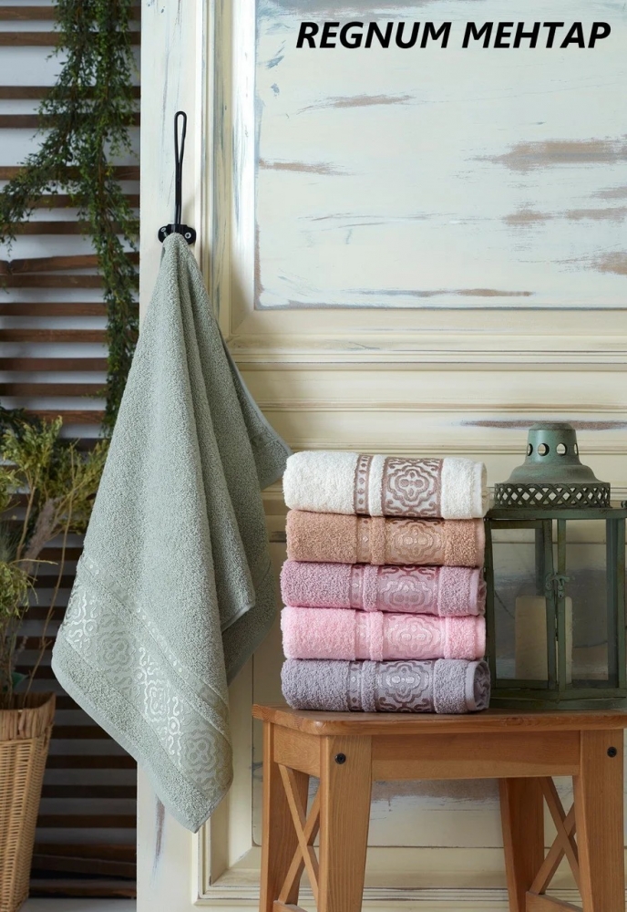 

Набор полотенец для лица Cestepe Cotton Regnum 50*90 см махровые банные 6шт арт.Mehtap