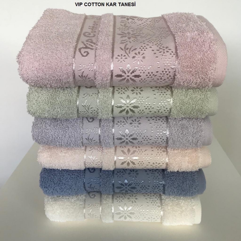 

Набор полотенец для лица Cestepe Vip Cotton 50*90 см махровые банные 6шт арт.Kar Tanesi