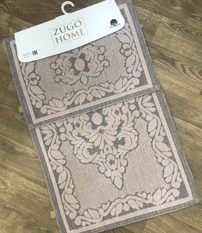 

Набор ковриков для ванной Zugo Home Mercan Pudra 50*60 см + 60*100 см арт.8698485570594