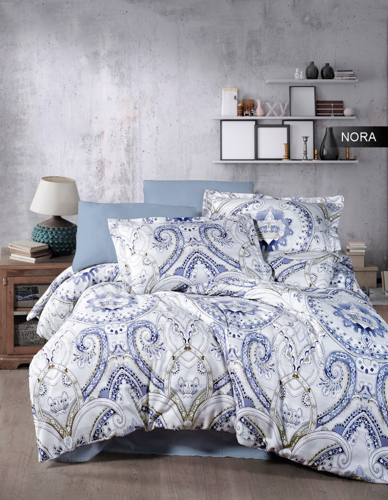 

Комплект постельного белья Ecosse Satin семейный сатин арт.Nora