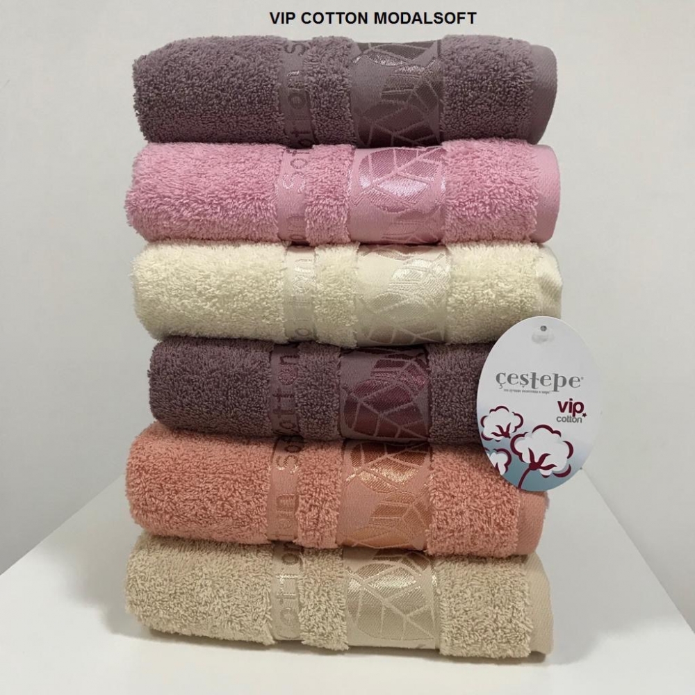 

Набор полотенец для лица Cestepe Vip Cotton 50*90 см махровые банные 6шт арт.Modal Soft