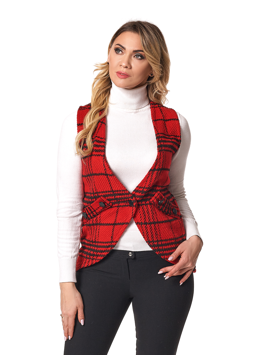 

Жилетка UT KR363 1128  красный, Жилетка UT KR363 1128 44 красный