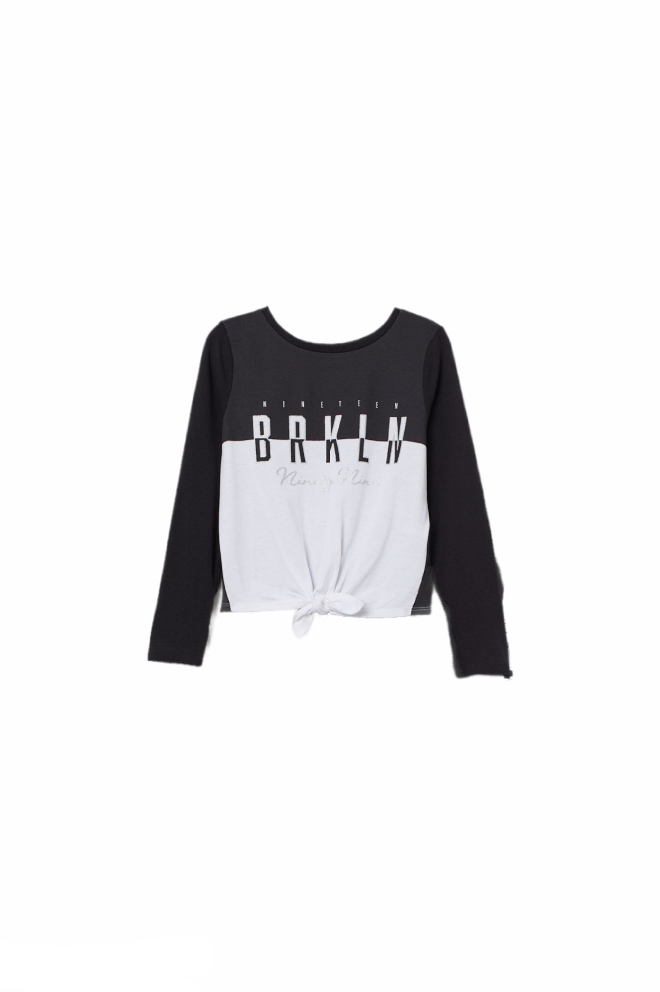 

Лонгслив H&M 140 Черно-белый 0908381_черн-бел.надпись