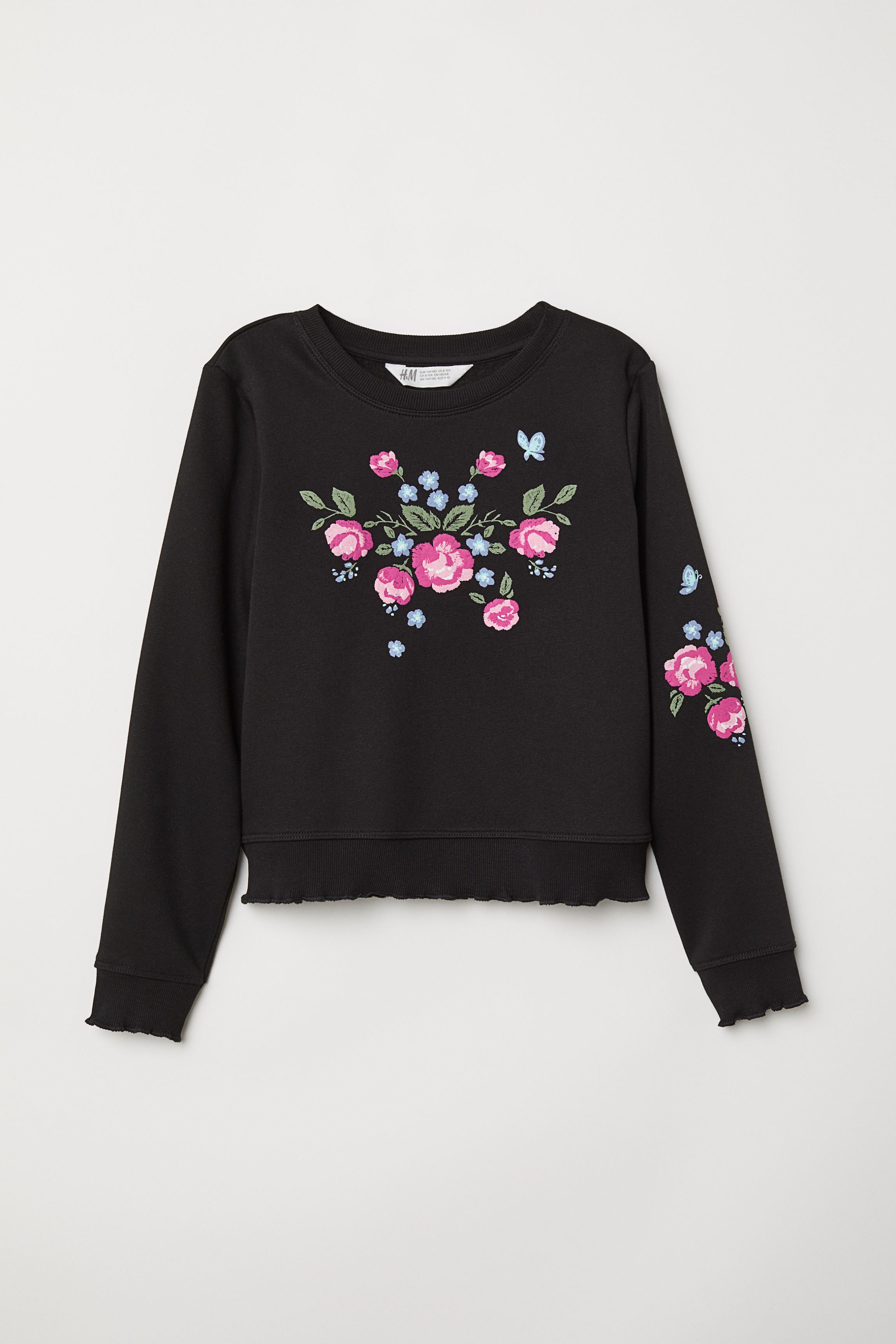 

Свитшот H&M 146/152 Черный 0627047_цветы_ч