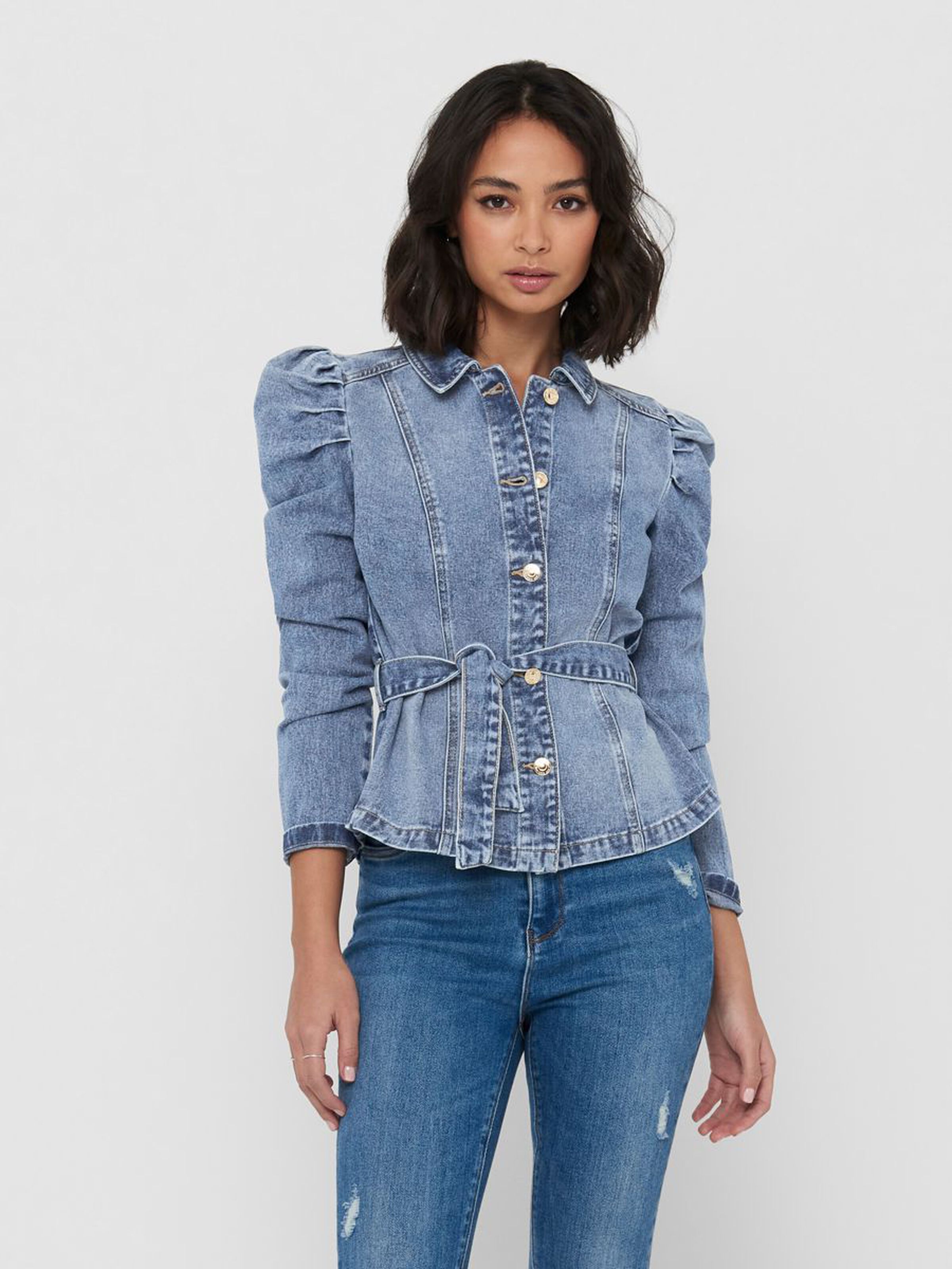 

КУРТКА джинсовая ONLY JULES BELT PUFF DNM JACKET 15226052 Medium Blue Denim  Голубой, КУРТКА джинсовая ONLY JULES BELT PUFF DNM JACKET 15226052 Medium Blue Denim XS Голубой