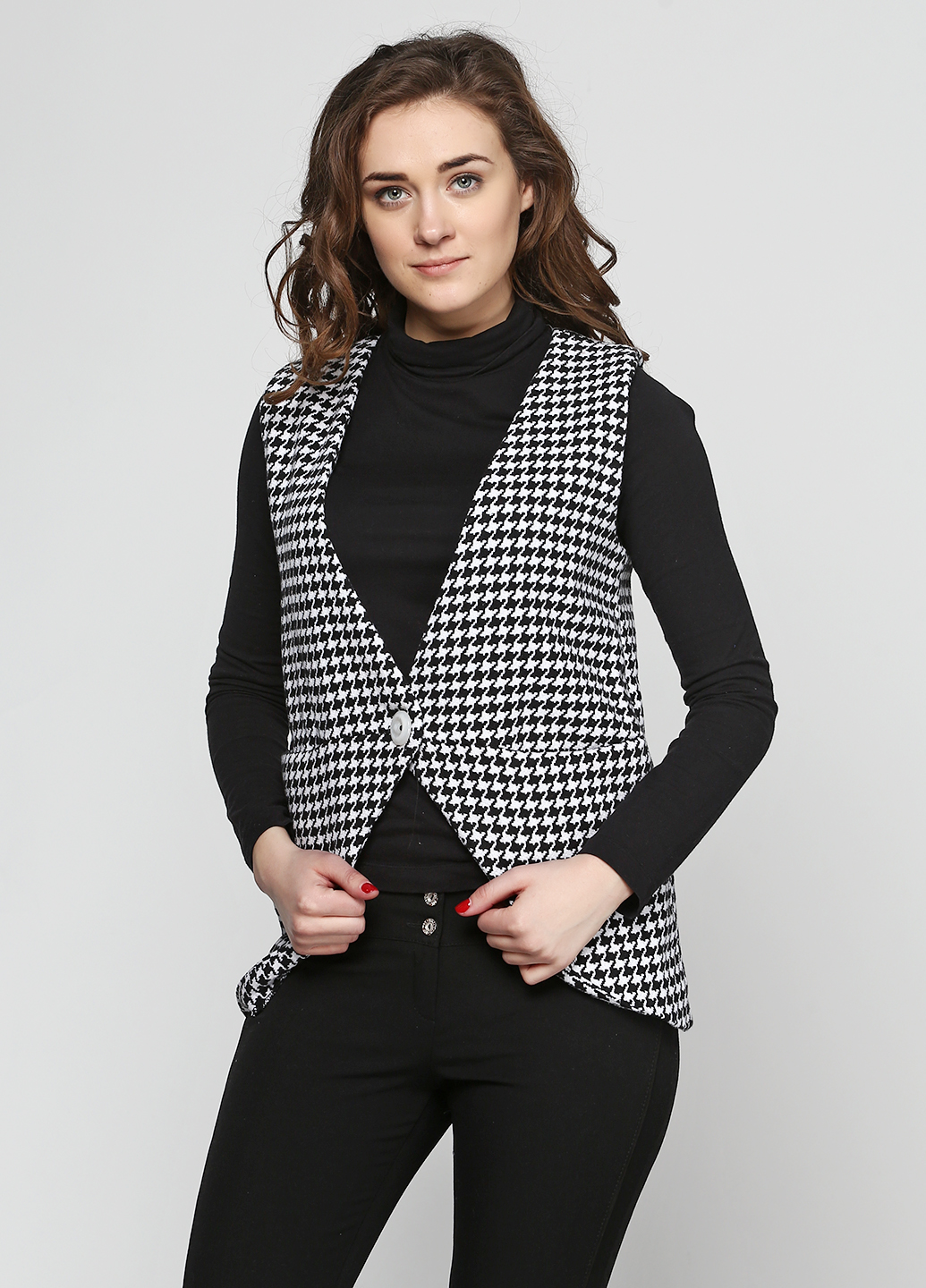 

Жилетка UT KR359 1462  гусиная лапка, Жилетка UT KR359 1462 44 гусиная лапка