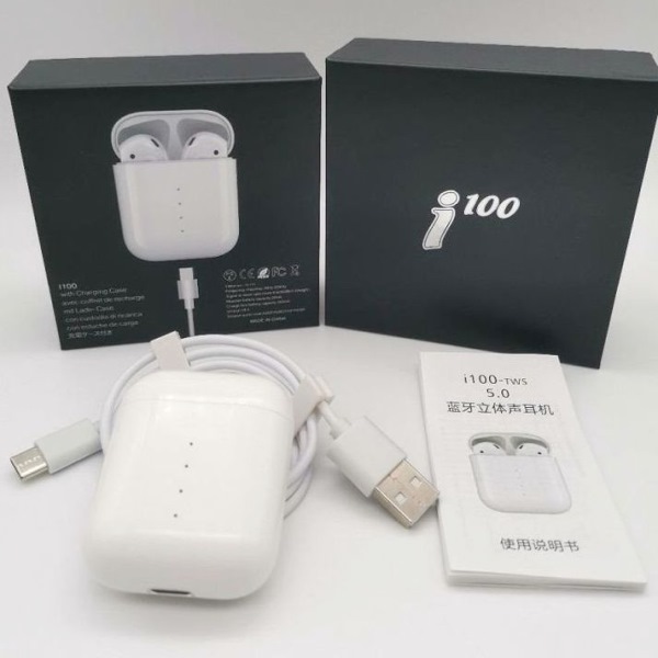 

Беспроводные Bluetooth наушники TWS AirPods Headset — i100 TWS — White(Белый)