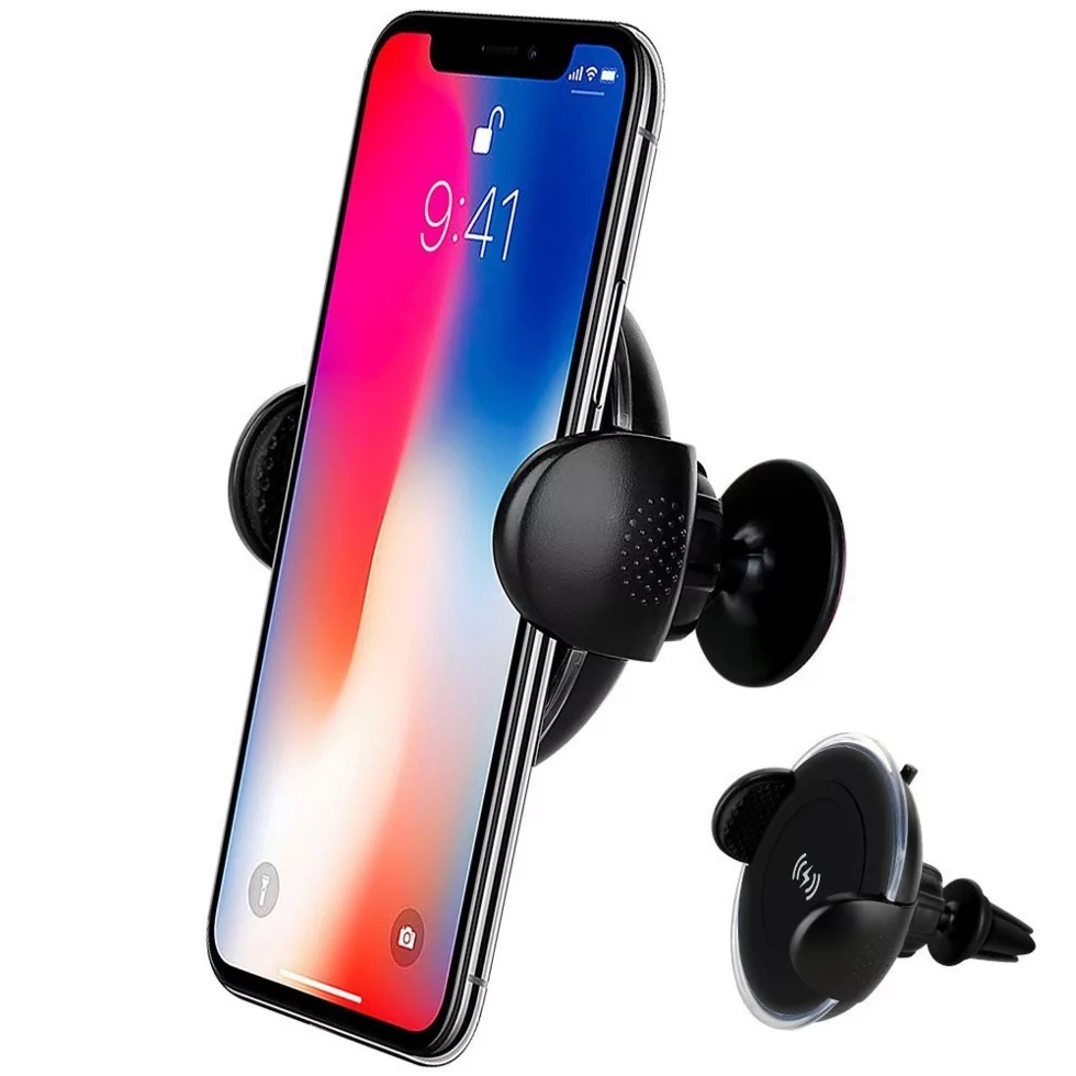 

Беспроводное зарядное устройство Momax (CM8D) Wireless Charger & Car Phone Holder Black — Black(Чёрный)