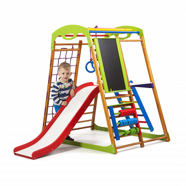 

Детский спортивный игровой комплекс Baby Sport SB BabyWood Разноцветный 132х85х130 см (Plus 3)