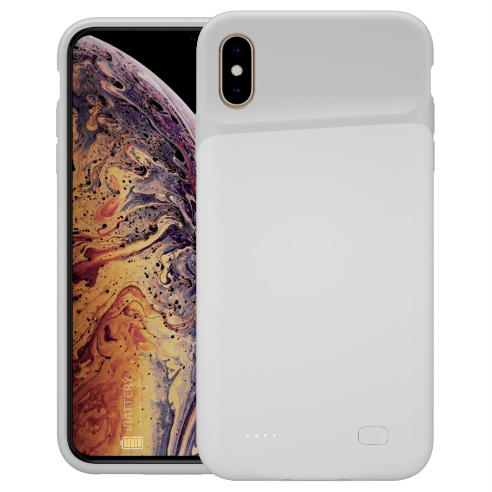 

Чехол зарядка iBattery для iPhone XS Max 6000 mAh white