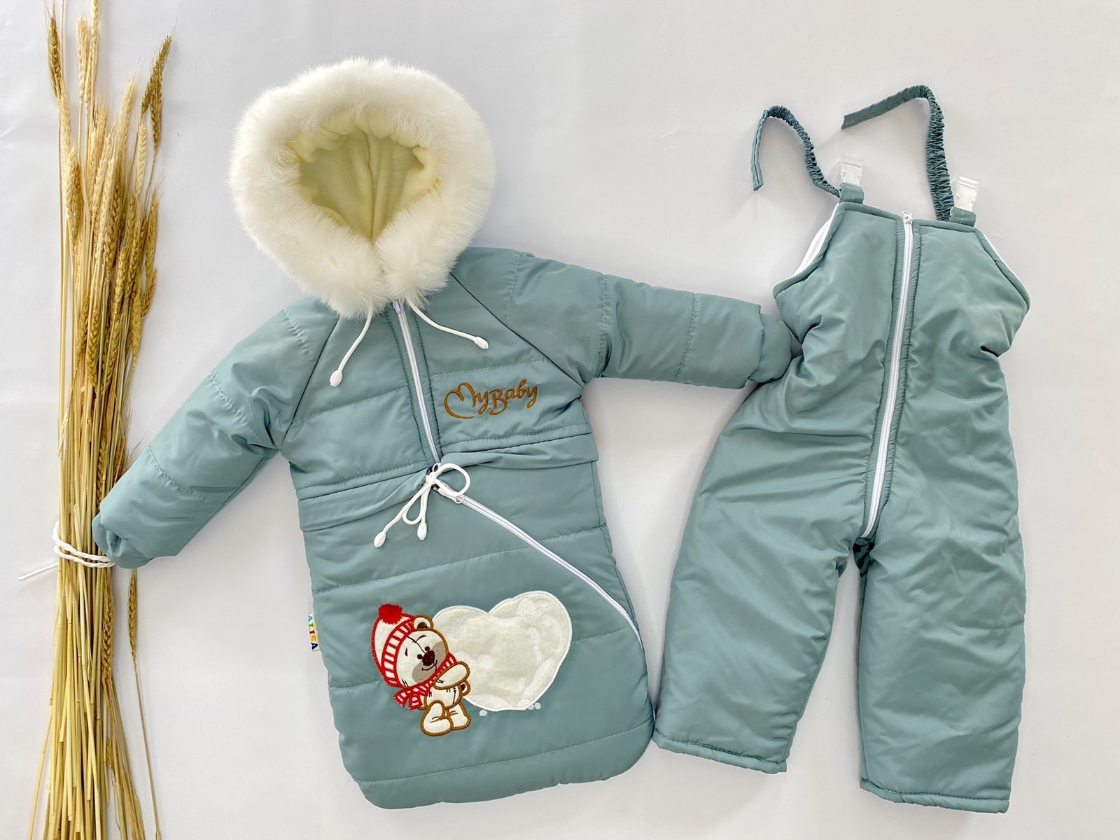 

Зимний комбинезон Kid Way Тройка 62-86 см зелёный
