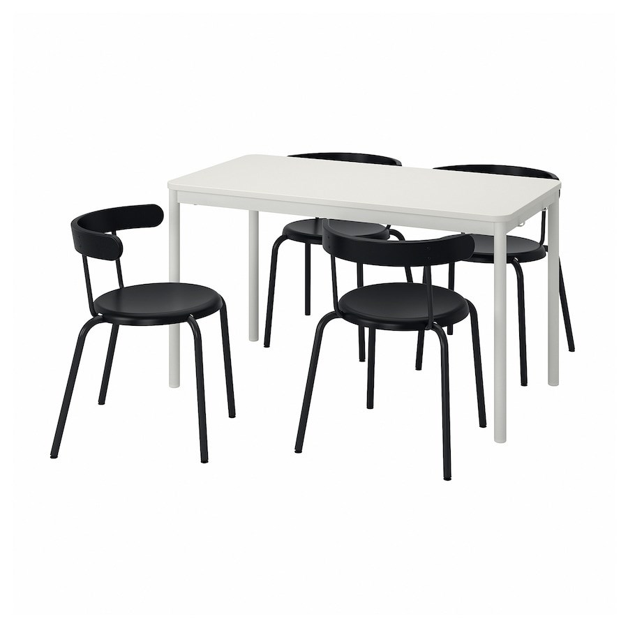 

Стіл і 4 стільці IKEA TOMMARYD / YNGVAR 130 х 70 см білий/антрацит (193.901.22)