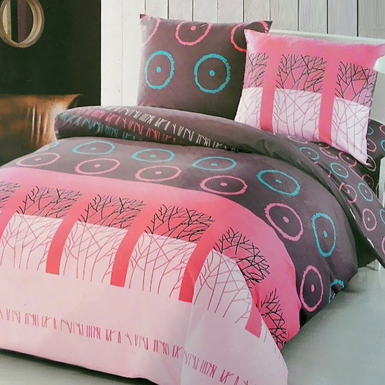 

Комплект постельного белья из сатина Signs Pink Серый, Розовый 5017-e