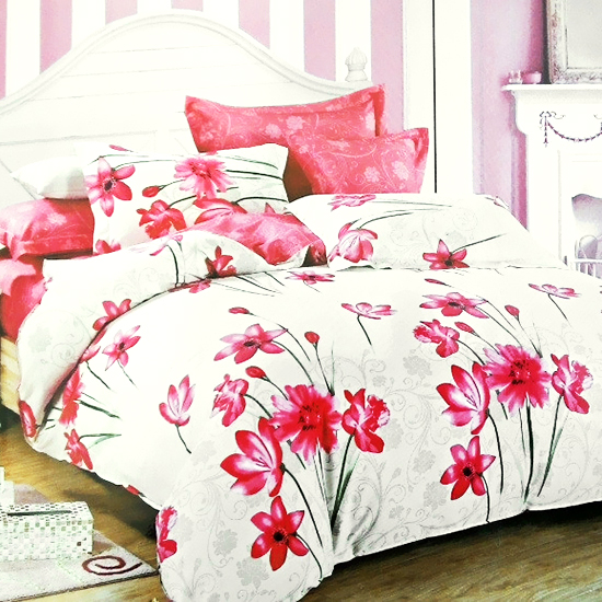 

Комплект постельного белья из сатина Pink Blossom Белый, Розовый 5033-s