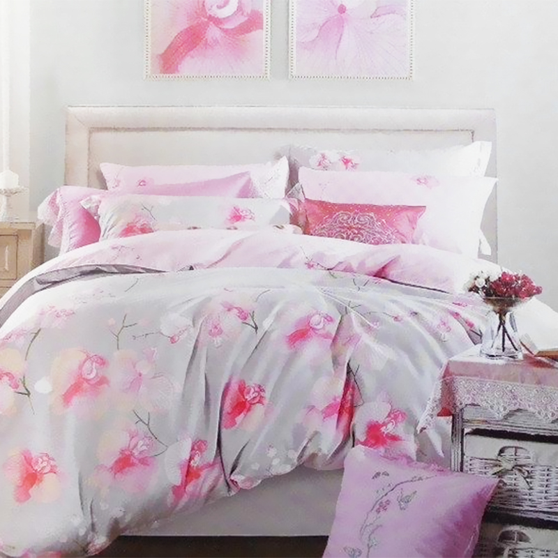 

Комплект постельного белья из сатина Orchid Розовый, Серый 5026-e