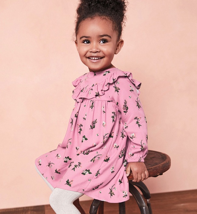 

Платье для девочки с цветочным принтом розовое Spring flowers Berni Kids (100) Розовый (55660)