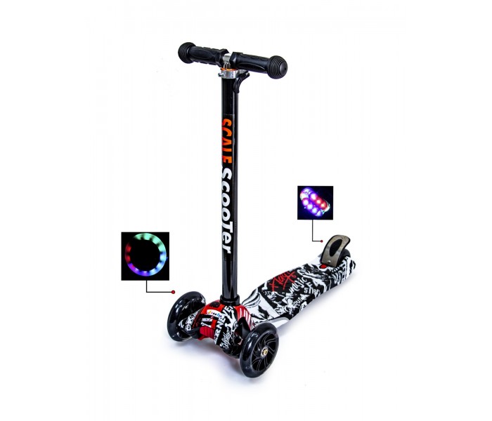 

Детский трехколесный самокат Best Scooter MAXI Street 120 мм светящиеся колеса