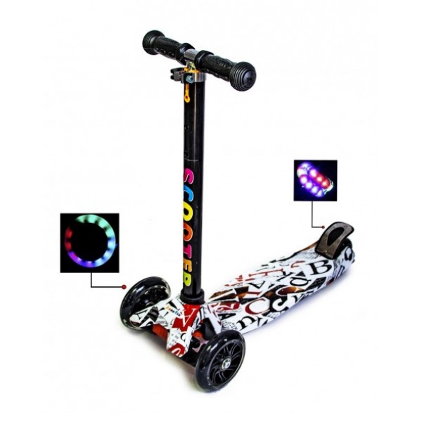 

Детский трехколесный самокат Best Scooter MAXI ABC 120 мм светящиеся колеса