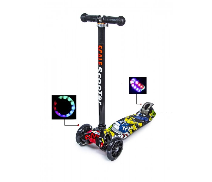 

Детский трехколесный самокат Best Scooter MAXI Joker 120 мм со светящимися колесами