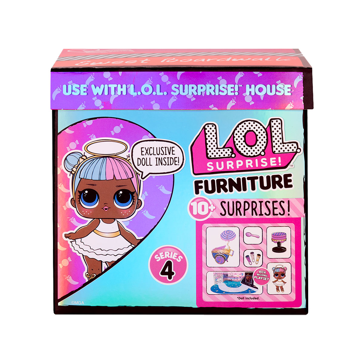 

Игровой набор с куклой L.O.L. SURPRISE! серии "Furniture" - ЛЕДИ-САХАР С коляской СЛАДОСТЕЙ 572626