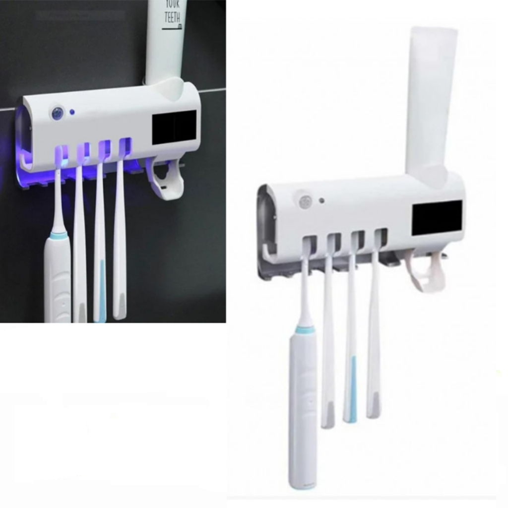 

Держатель диспенсер для зубной пасты и щеток УФ стерилизатор BRUSH STERILIZER