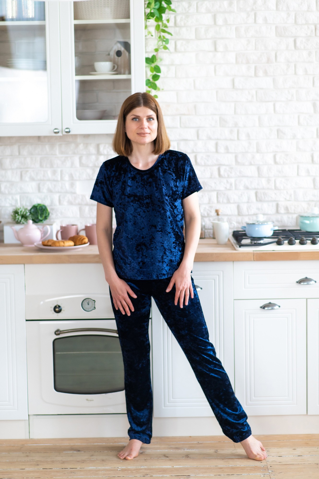 

Пижама футболка + штаны Miss Lora Классика цвет - синий  (50-52, Пижама футболка + штаны Miss Lora Классика цвет - синий L (50-52)
