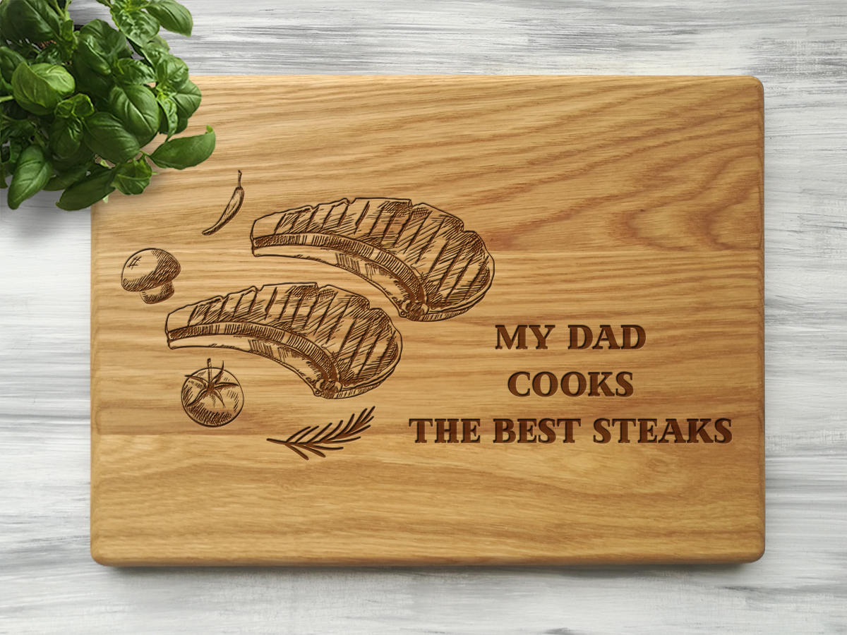 

Разделочная доска "Best steaks" 25х40 см, дуб, WOODPRESENT