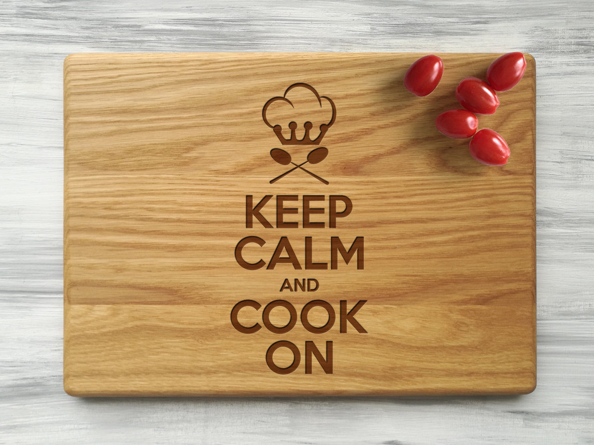 

Разделочная доска из дуба "Keep Calm and Cook On" 25х40 см, WOODPRESENT