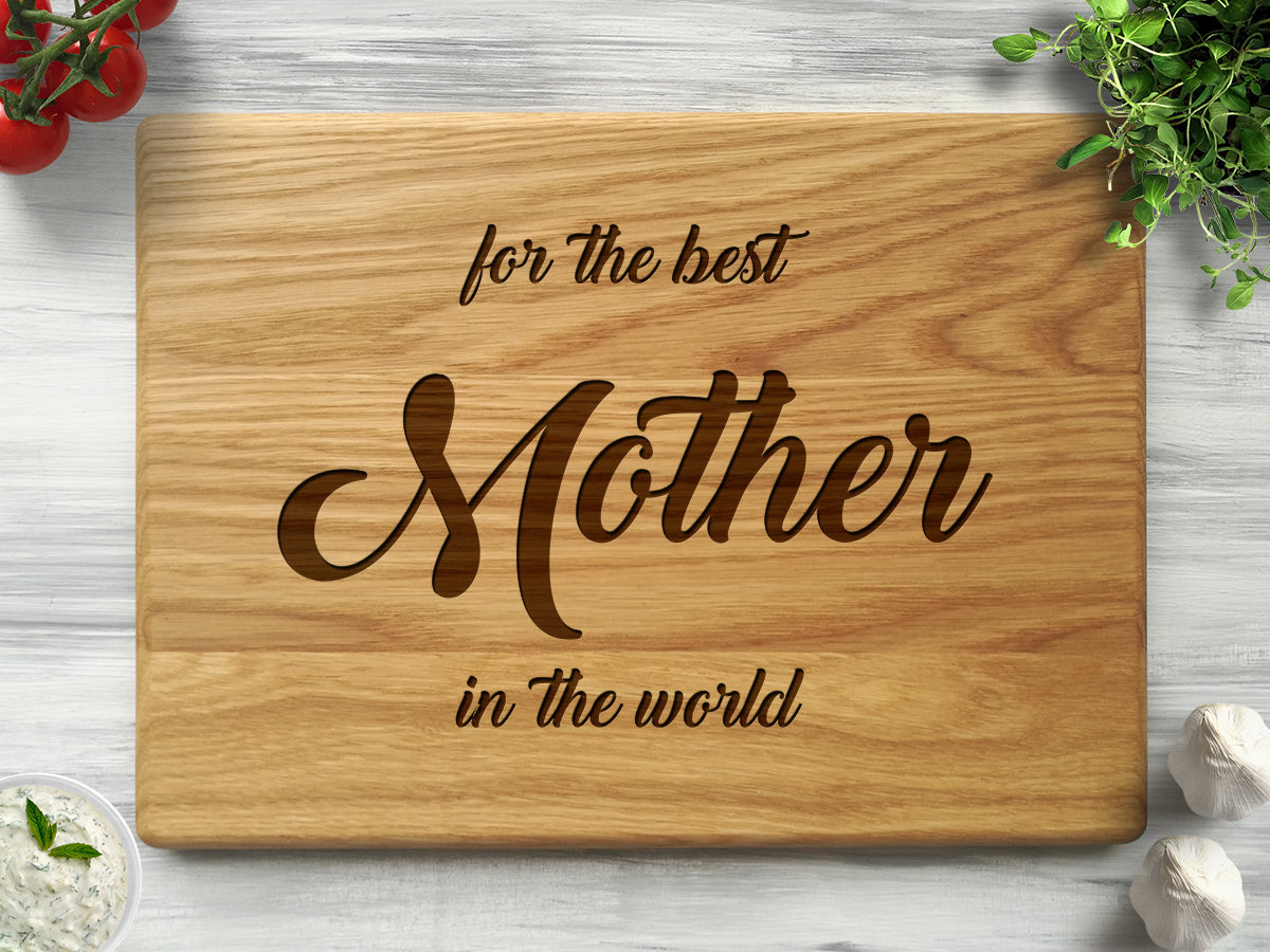 

Разделочная доска "For the best mother in the world" 25х40 см, дуб, WOODPRESENT