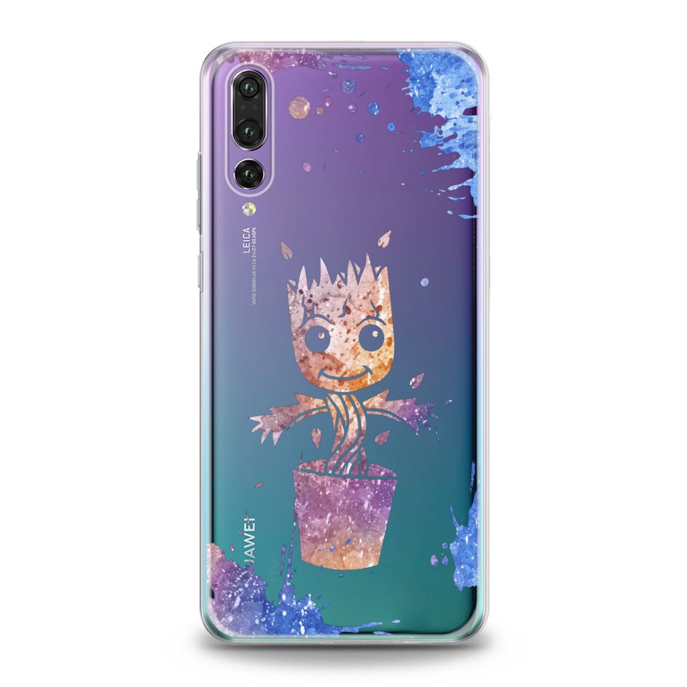 Чехол силиконовый для Huawei (Cute Groot, Marvel) Y9 (2019) хуавей ю ...
