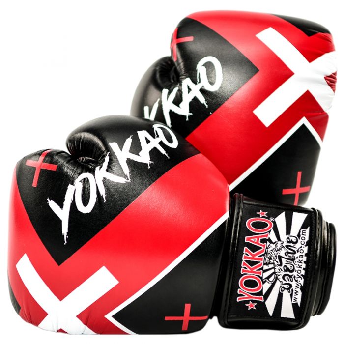 

Боксёрские перчатки YOKKAO Vertigo X Muay Thai black 14 ун Чёрний