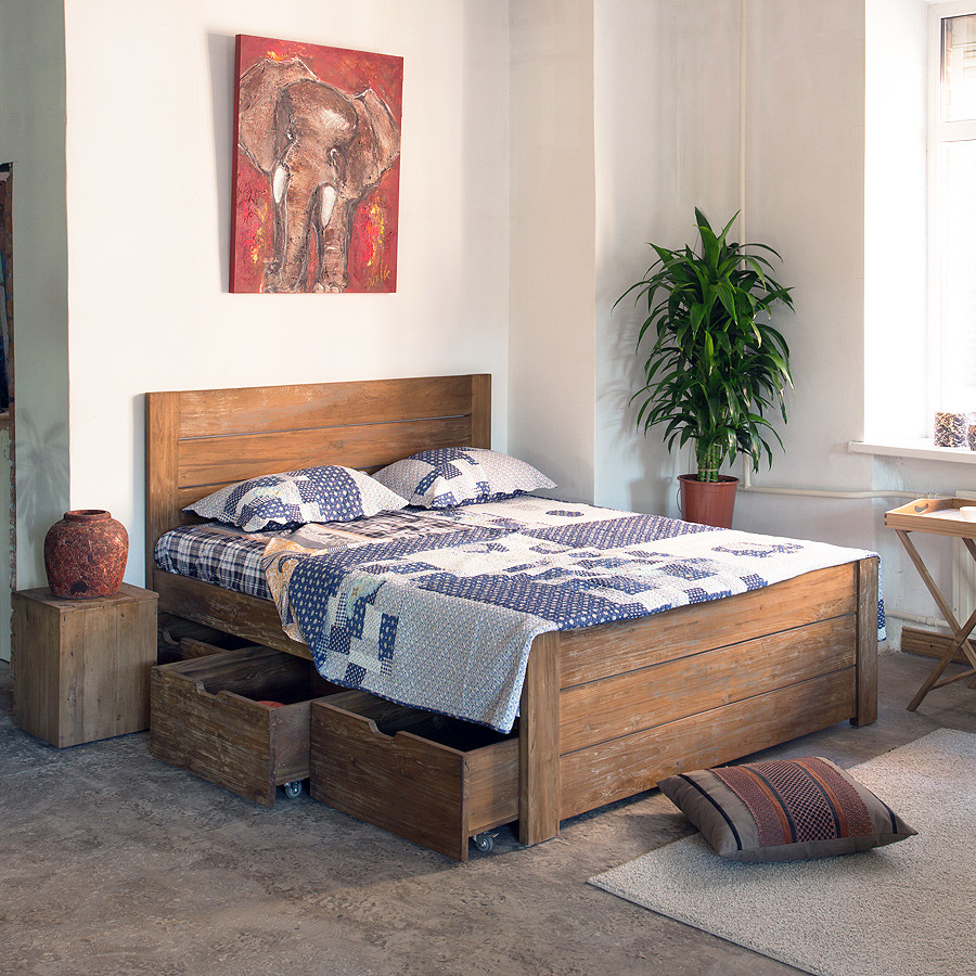 

Кровать двуспальная Dreamwood HongKong Queen, массив ясень