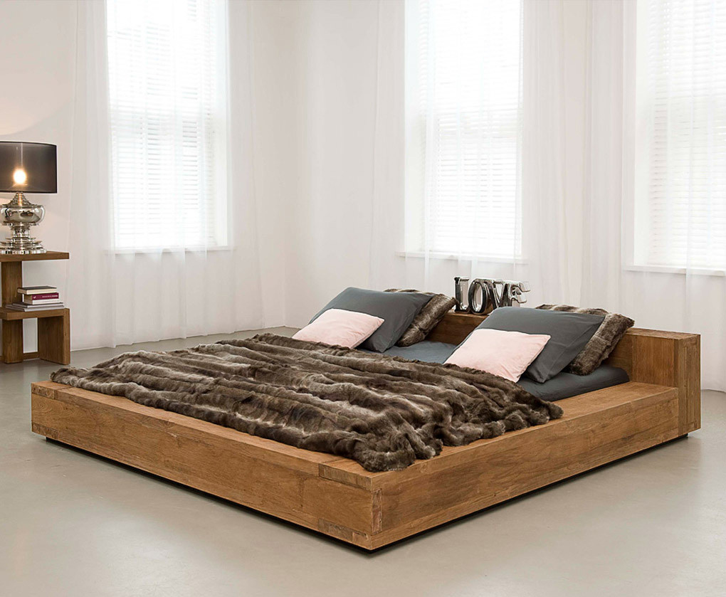 двуспальная кровать лофт из дерева