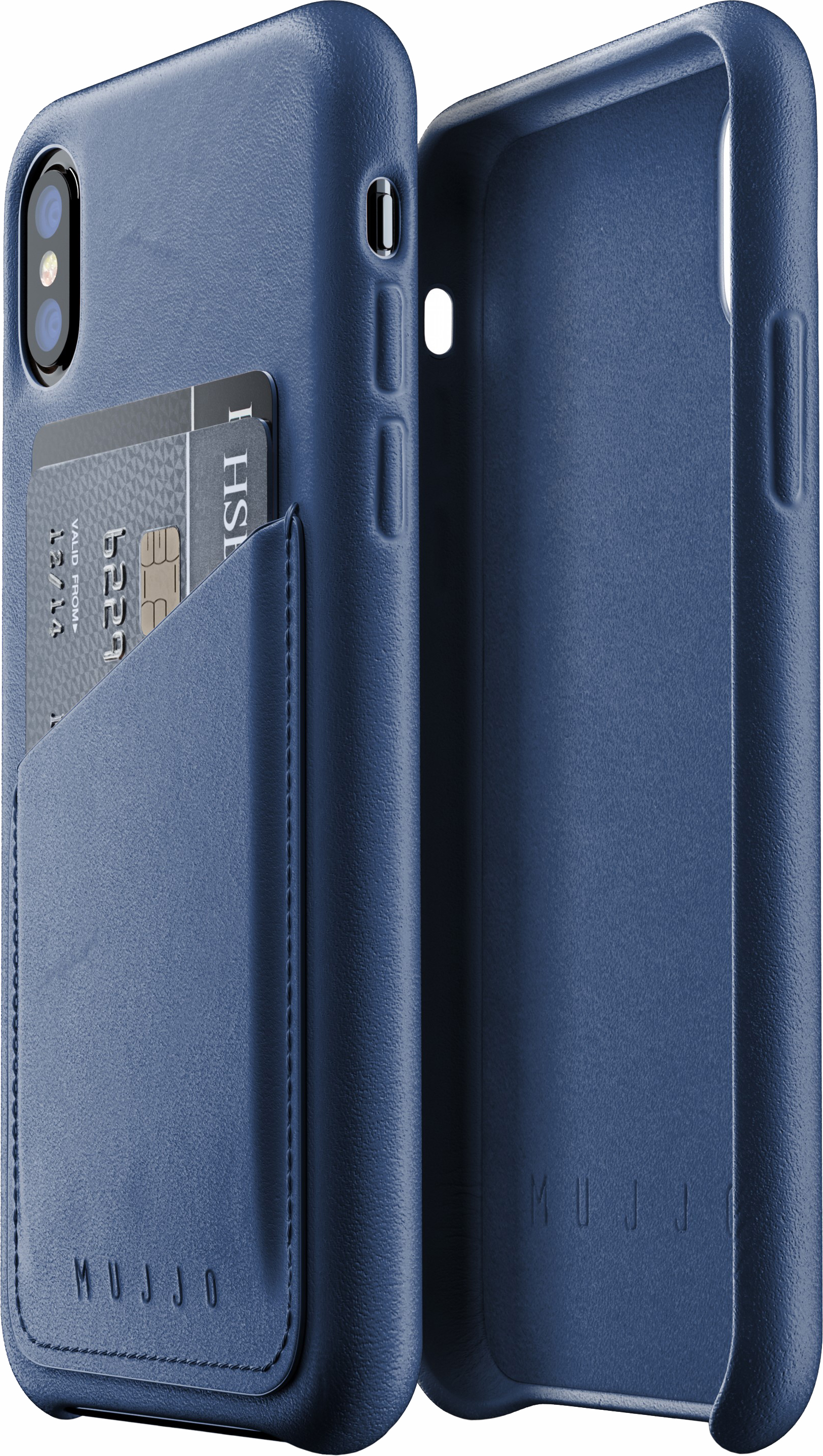 

Панель Mujjo Full Leather Wallet для Apple iPhone Xs Blue (MUJJO-CS-092-BL)