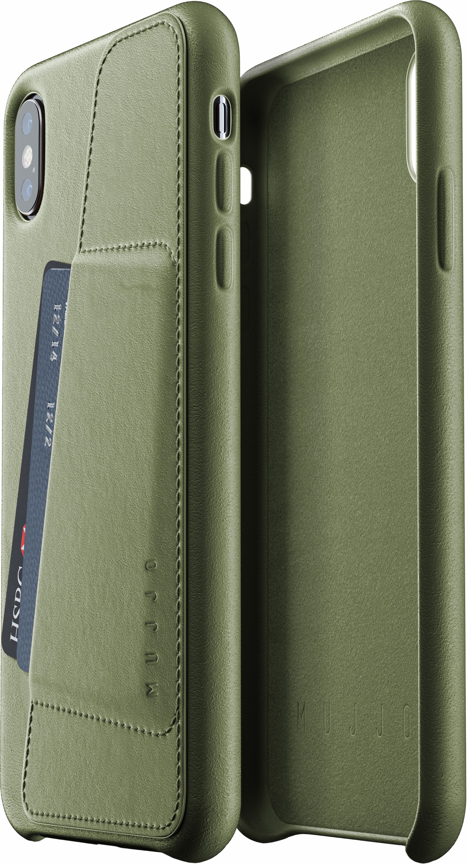 

Панель Mujjo Full Leather Wallet для Apple iPhone Xs Max Olive (MUJJO-CS-102-OL)