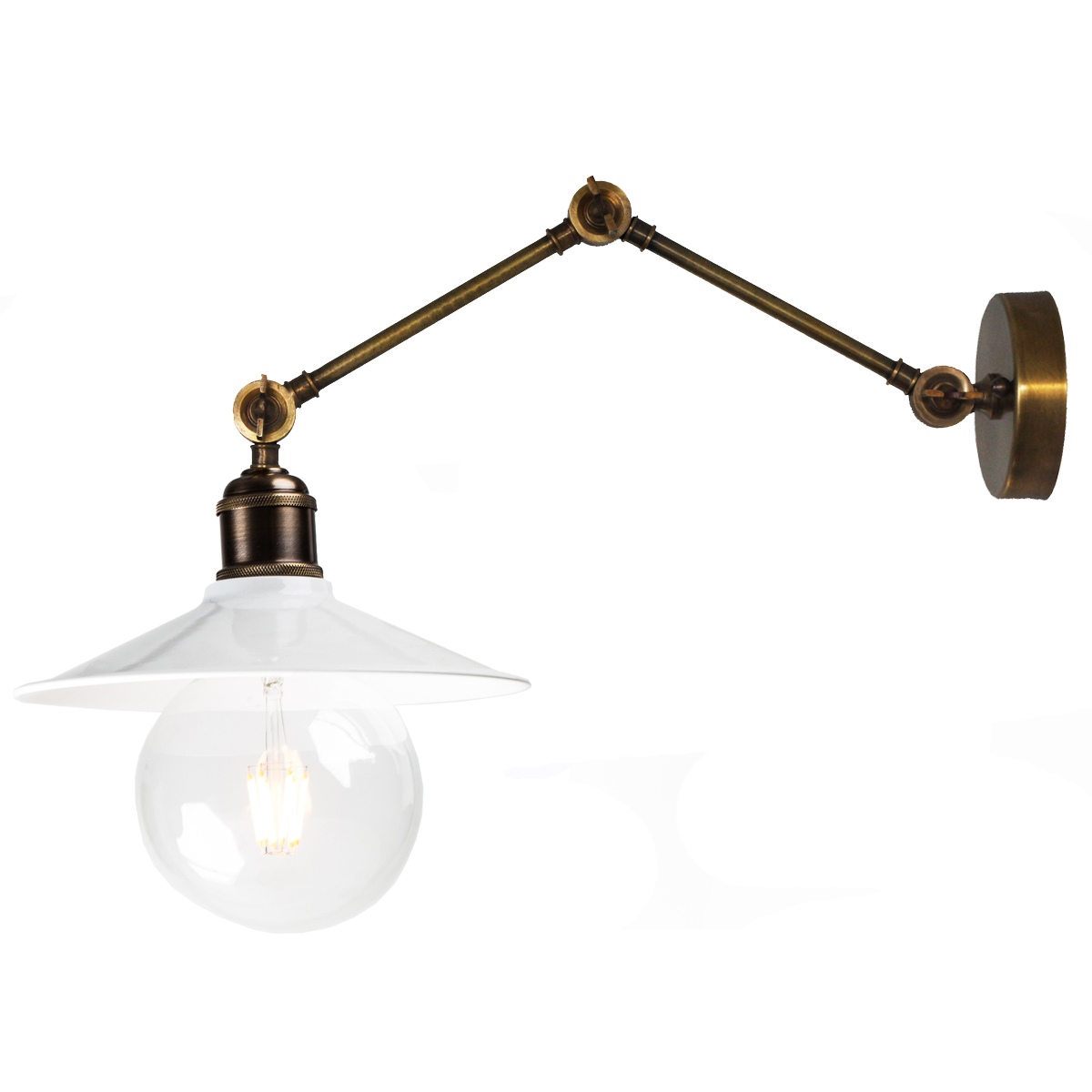 

Бра для гостиной, спальни, прихожей, офиса, кафе 477 сталь белый/латунь коричневый PikArt