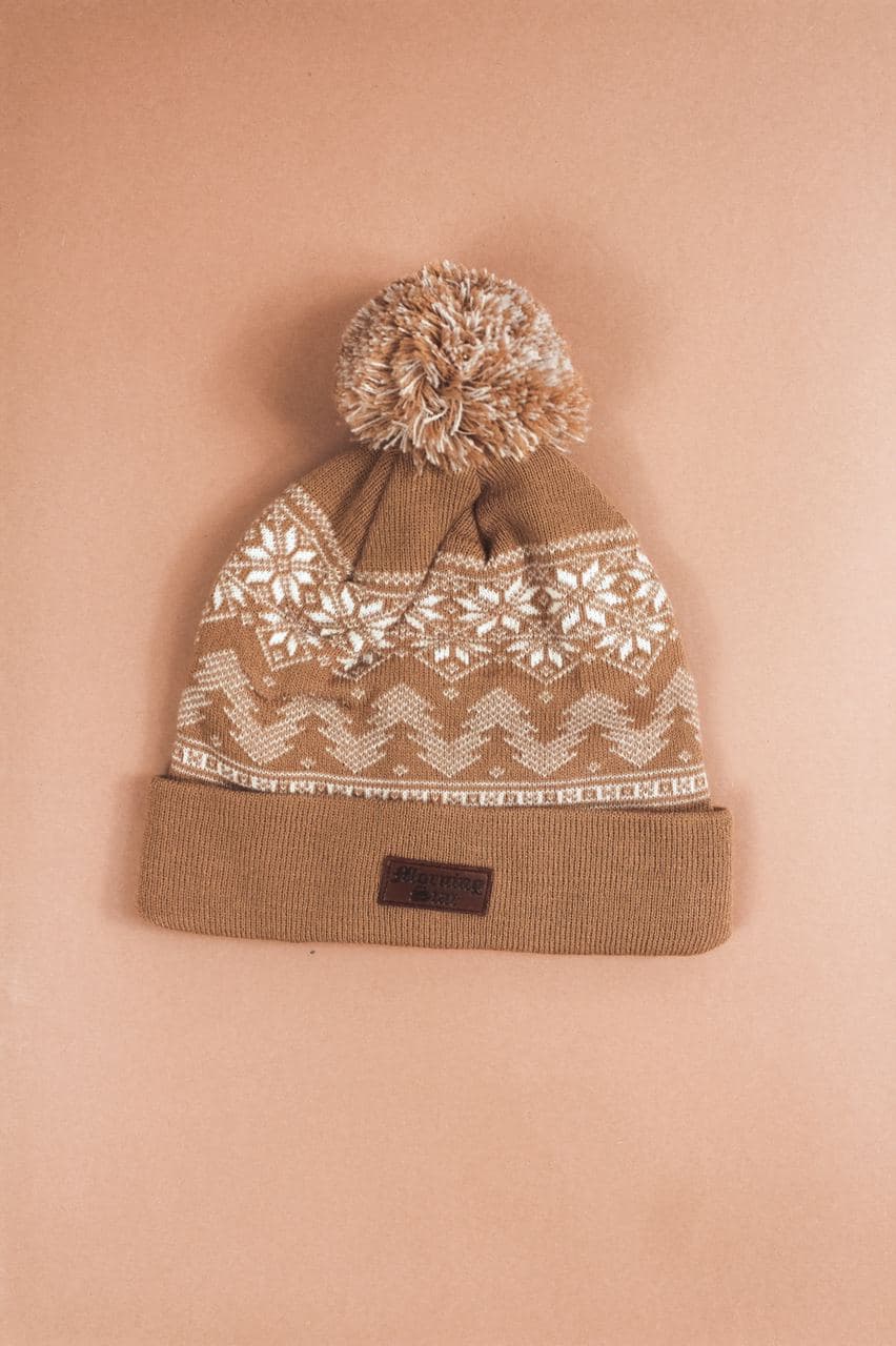 

Шапка Morning Star Ms Beige W  Бежево-біла MS10328, Шапка Morning Star Ms Beige W One Size Бежево-біла MS10328
