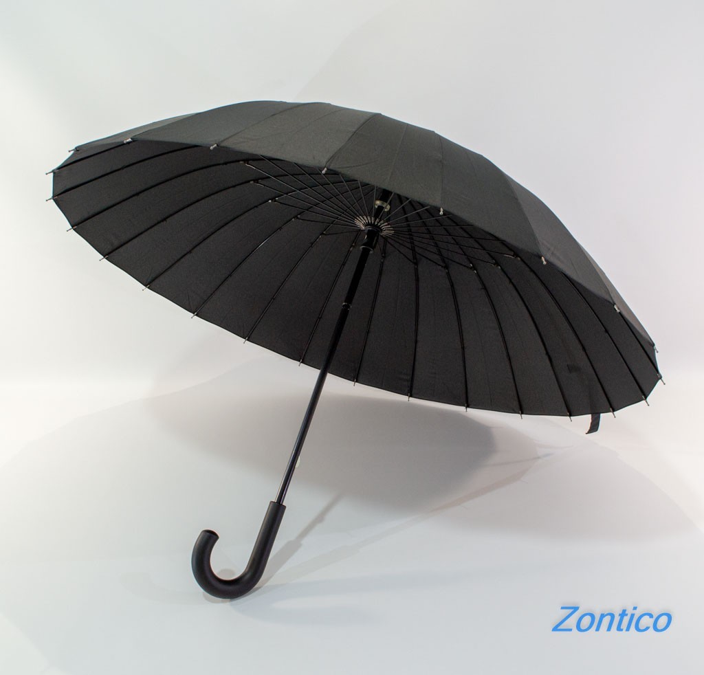 

Зонт-трость Lantana черный 24 спицы 833