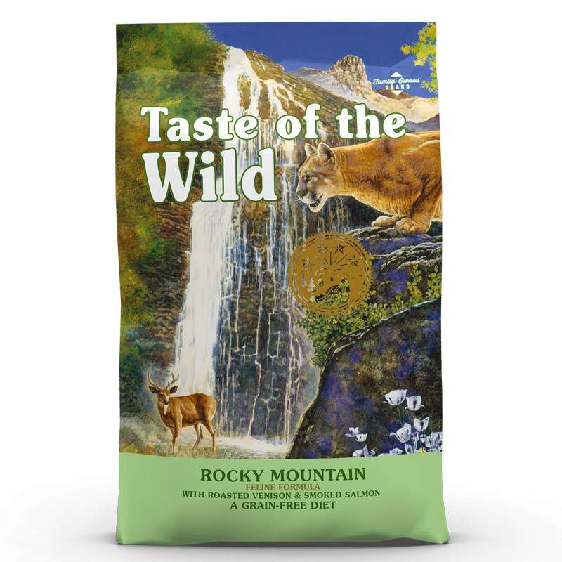 

Беззерновой корм TASTE OF THE WILD ROCKY MOUNTAIN FELINE для кошек всех возрастов, c курицей, косулей и лососем (6,6 кг)