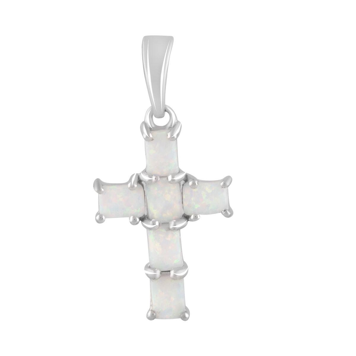 

Серебряный крестик SilverAlex с опалом 0.199ct