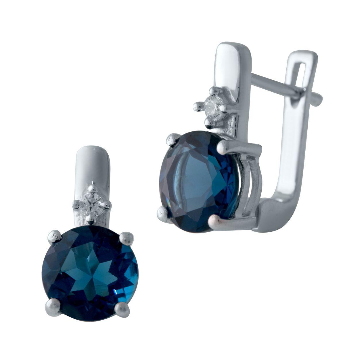 

Серебряные серьги SilverAlex с натуральным топазом Лондон Блю 3.21ct