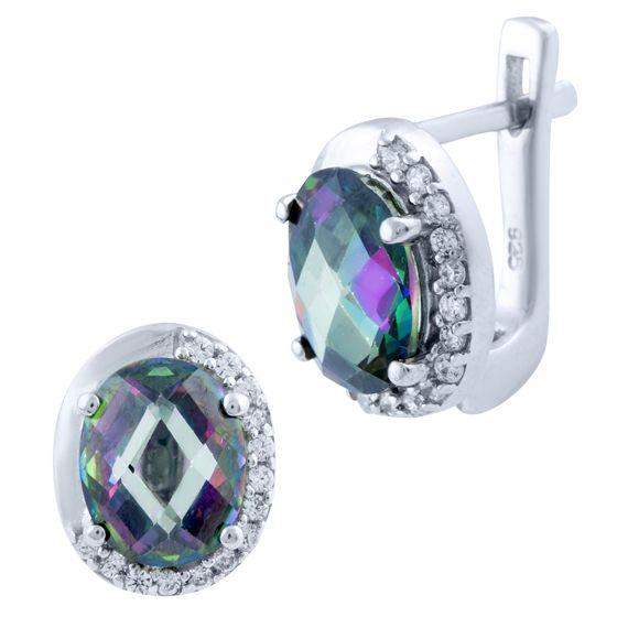 

Серебряные серьги SilverAlex с натуральным мистик топазом 3.75ct