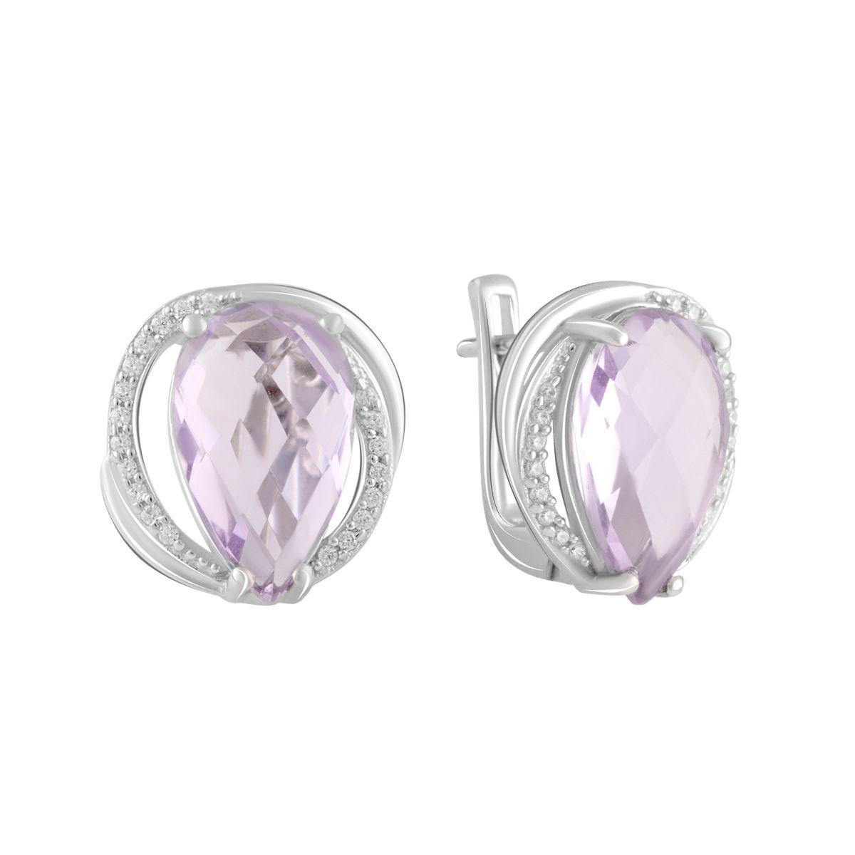 

Серебряные серьги SilverAlex с натуральным аметистом 9.763ct