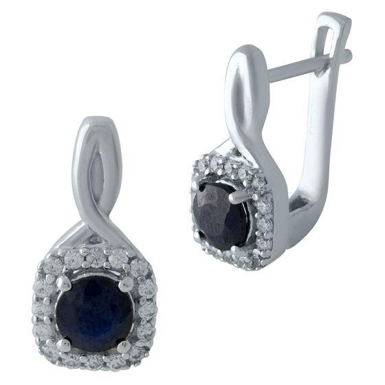 

Серебряные серьги SilverAlex с натуральным сапфиром 1.467ct